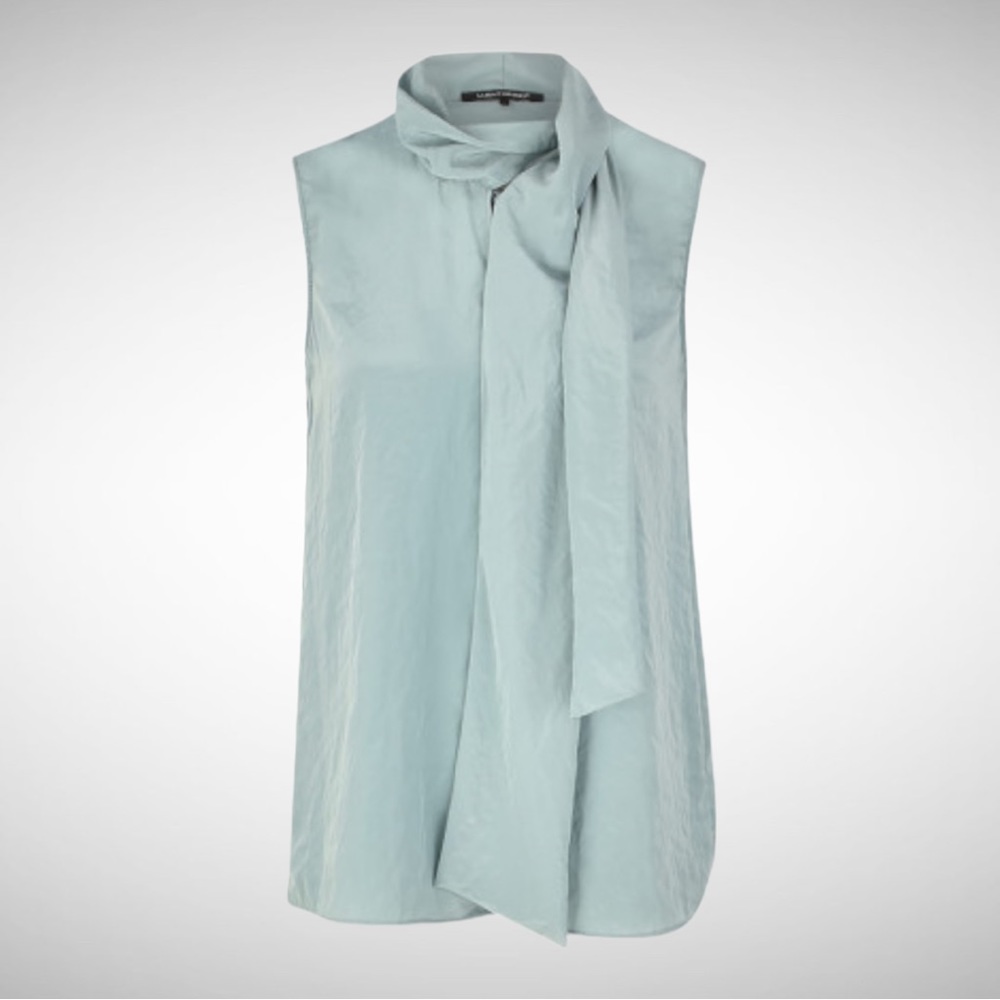 Luisa Cerano Silky Powder Blue Sleeveless Blouse 36